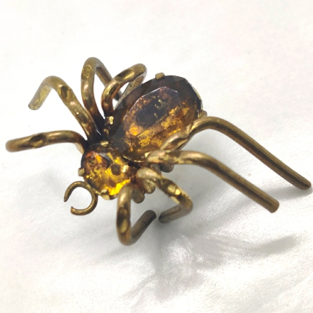 Antique late 30s-40s Czech Art Deco Spider brooch